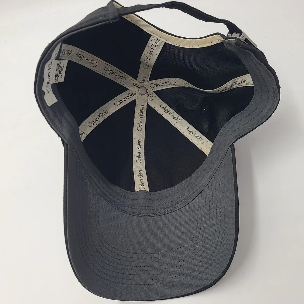 Calvin Klein Hat Strapback Black Polyester Adjustable Casual Everyday Wear Men‎